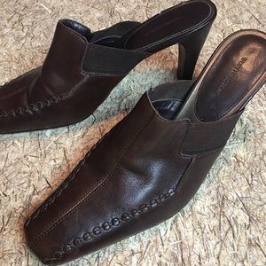 Worthington Brown Slip-on Heel Leather Upper 9M ~